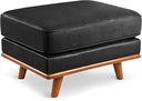 Top-Grain Leather Ottoman