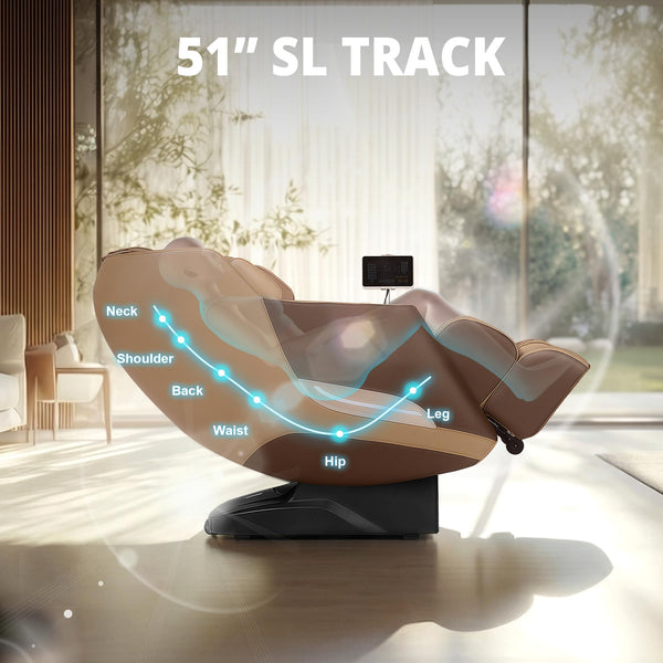 3D Full Body Massage Chair with Zero Gravity & SL Track