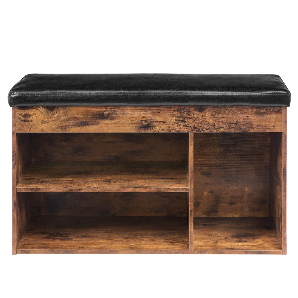 Shoe Storage Bench with Cushion & Lift-Top Hidden Storage