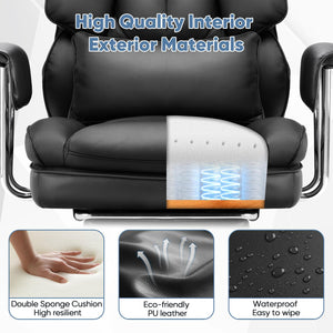 Ergonomic Executive Office Chair with Footrest & Lumbar Support
