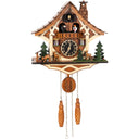 Black Forest Wooden Cuckoo Wall Clock with Night Silence & Volume Control