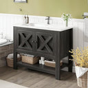 36-Inch Farmhouse Bathroom Vanity with Ceramic Sink
