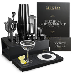 22-Piece Cocktail Shaker & Bartender Kit with Stand