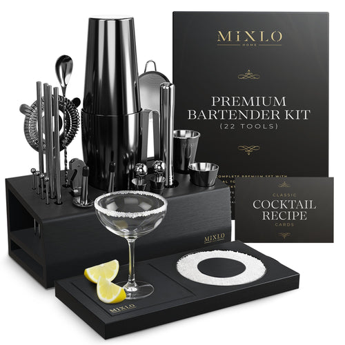 22-Piece Cocktail Shaker & Bartender Kit with Stand