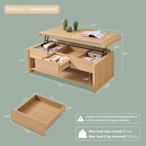 Lift Top Coffee Table with Storage