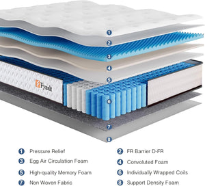 Queen Size Hybrid Memory Foam Mattress