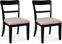 Upholstered Dining Chairs with High Back, Set of 2