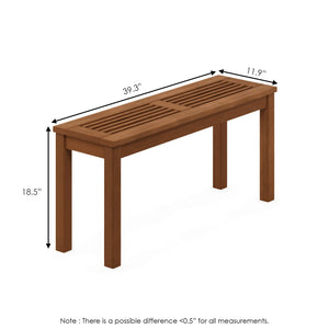 Outdoor Backless Wood Bench