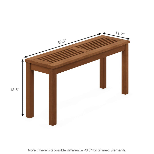 Outdoor Backless Wood Bench