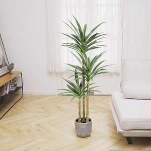 Artificial Agave Tree 5.3 Ft with 3 Trunks – Indoor Outdoor Fake Plant