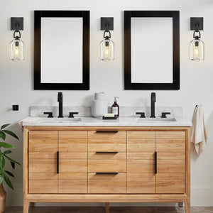K9 Crystal Wall Sconce with Brass Frame