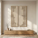 Abstract Vertical Wall Art Set of 2 – Framed Canvas Prints