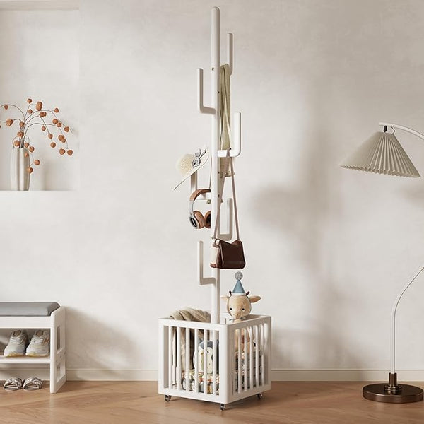 Cactus Freestanding Coat Rack with Storage