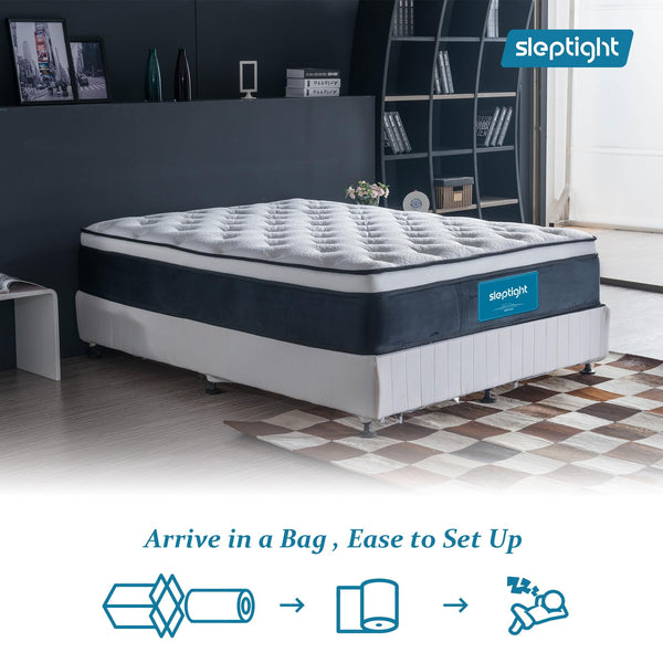 12-Inch Pillow Top Hybrid Mattress – Memory Foam & Pocket Spring