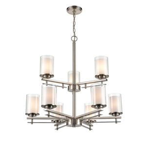 Nine Light Chandelier – Modern Gold Finish