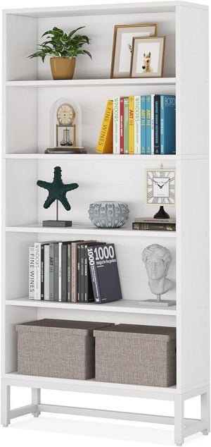 70.8" 5-Tier LED Bookshelf with Closed Back