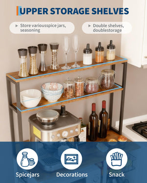 Kitchen Baker's Rack with Power Outlet