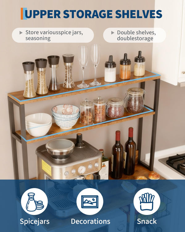 Kitchen Baker's Rack with Power Outlet