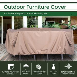 Waterproof Outdoor Rectangle Furniture Cover – Multi-Size Patio Set Cover