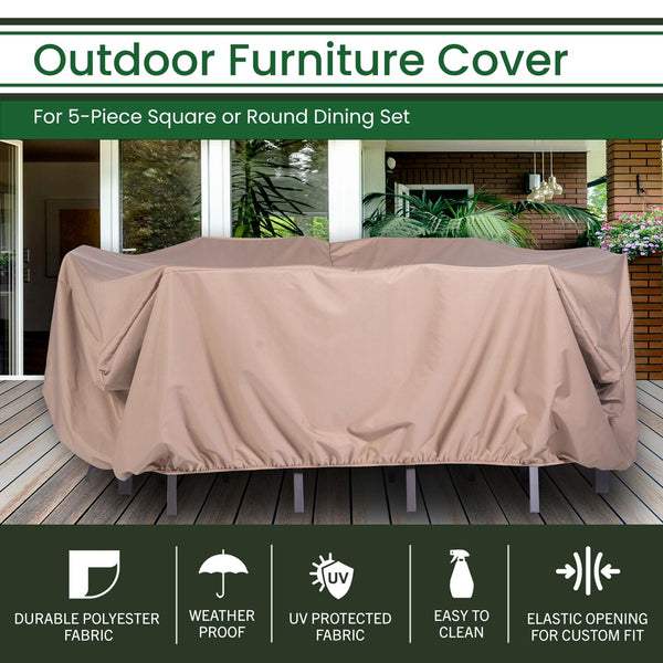 Waterproof Outdoor Rectangle Furniture Cover – Multi-Size Patio Set Cover