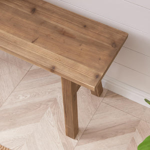 Solid Wood Farmhouse Entryway Bench