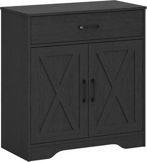 Wooden Cabinet with Drawer and 2-Door Storage