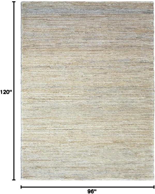 Hand-Knotted Jute Area Rug — Natural Fiber, Indoor & Outdoor