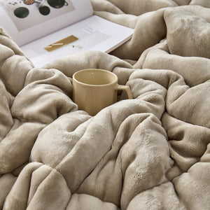 Puffy Plush Oversized Comforter Set - Timber Taupe