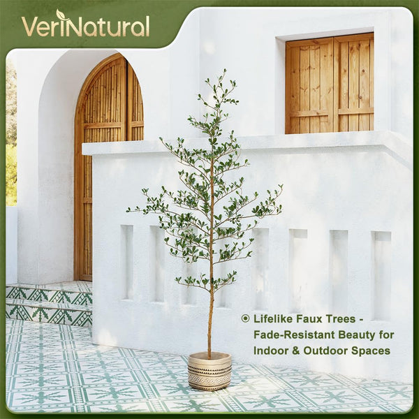 Artificial Olive Tree with Real Wood Trunk
