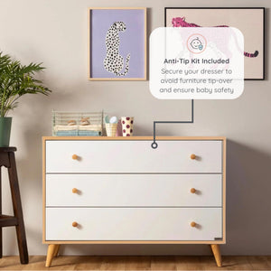 3-Drawer Kids Dresser with Anti-Tip Safety & Ball-Bearing Glides
