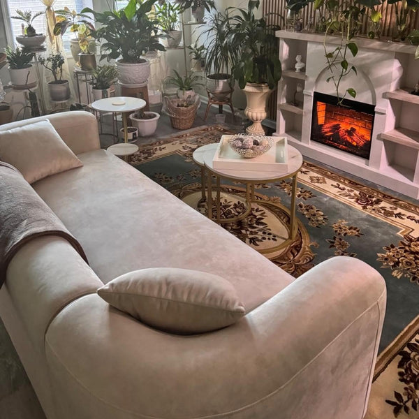 Modern Velvet Sofa Couch with Deep Seating