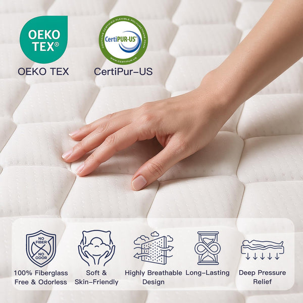 Twin 6-Inch Hybrid Mattress – Memory Foam & Pocket Coils