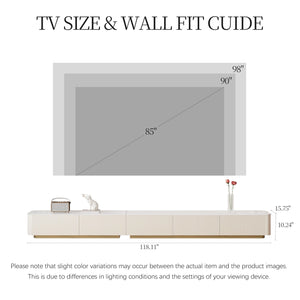 Modern TV Stand with Sintered Stone Top & Wood Drawers