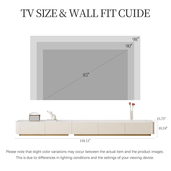 Modern TV Stand with Sintered Stone Top & Wood Drawers