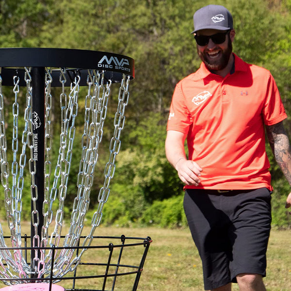 24-Chain Portable Disc Golf Basket — Black, PDGA Approved