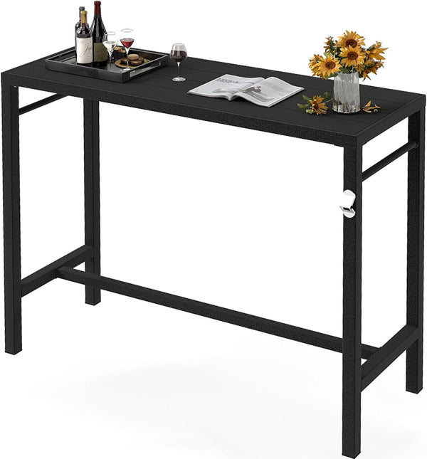 Outdoor Bar Table – Counter Height Pub Table with Bottle Opener