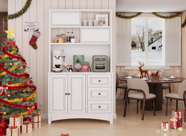 71" Tall Kitchen Pantry Cabinet with Charging Station