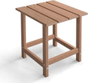 Kromax Outdoor Side Table, Adirondack Square Patio Table, Easy Maintenance & Weather Resistant, HDPE End Table for Backyard, Pool, Patio, Porch, Black