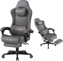 Ergonomic Gaming Chair with Retractable Footrest