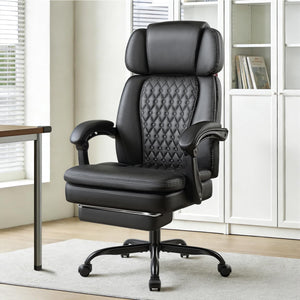Ergonomic Executive Office Chair with Footrest — 400lbs Capacity