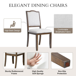 6-Piece Extendable Dining Table Set with Chairs and Bench
