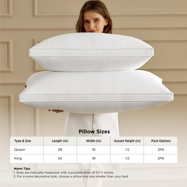 Hotel Quality Bed Pillows Set of 2