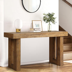 Reclaimed Wood Console Table 59-Inch Farmhouse Entryway Table