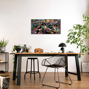 American Football Canvas Wall Art – Sports Graffiti Print 40x20