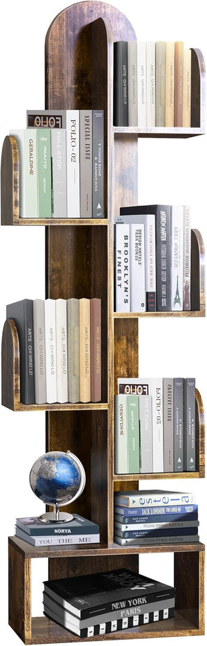 5-Tier Cactus Tree Bookshelf, 50" Tall Wood Storage Rack