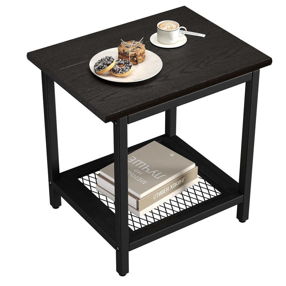 2-Tier Outdoor Side Table with Storage