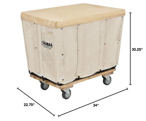 Canvas Basket Bulk Truck 8 Bushel — White