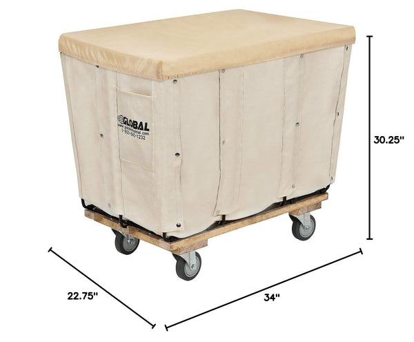 Canvas Basket Bulk Truck 8 Bushel — White