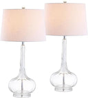 Glass Teardrop LED Table Lamp Set of 2