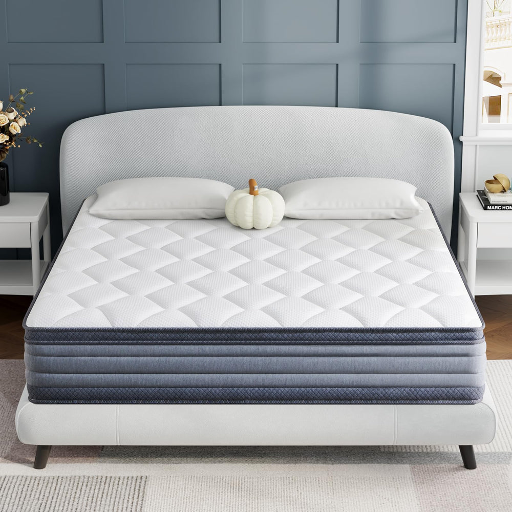 12-Inch Hybrid Mattress | Gel Memory Foam & Pocket Springs | Medium Firm